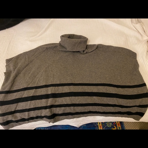 Poncho, Wool/Yak, Brown w/ black stripes - Picture 1 of 2